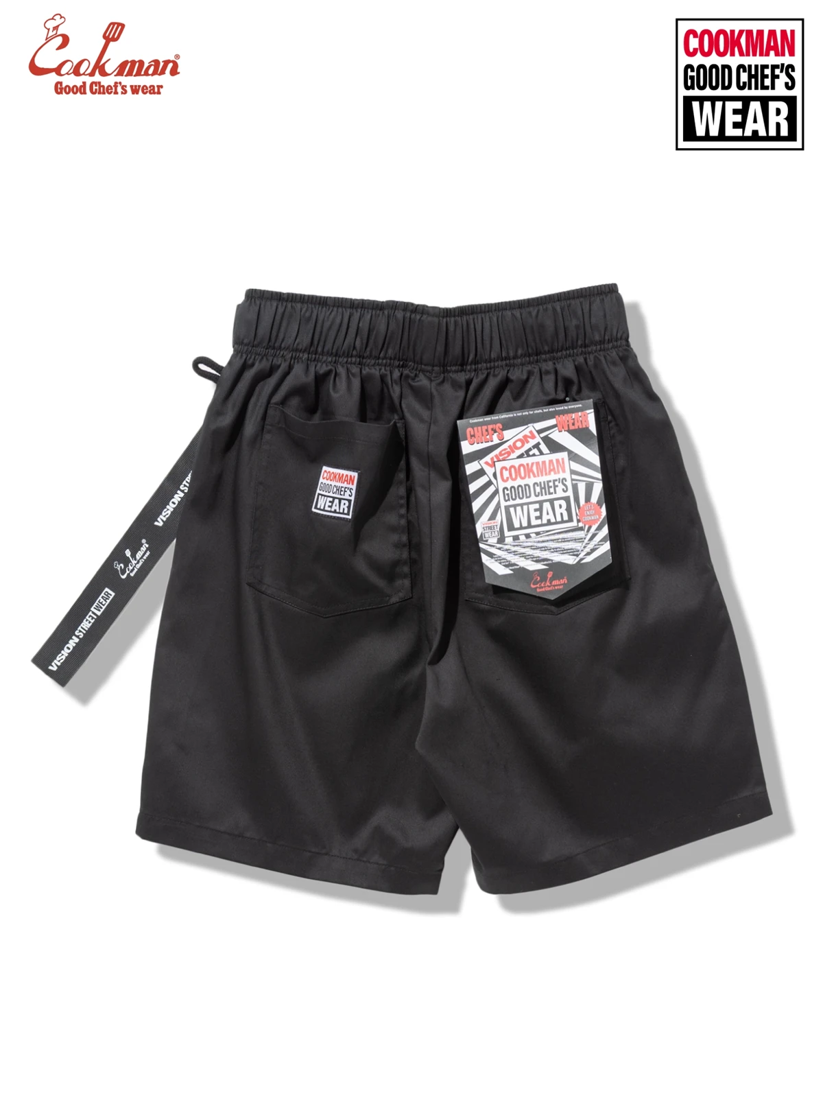 �����եѥ�� Chef Pants Short Black Belt Vision Black