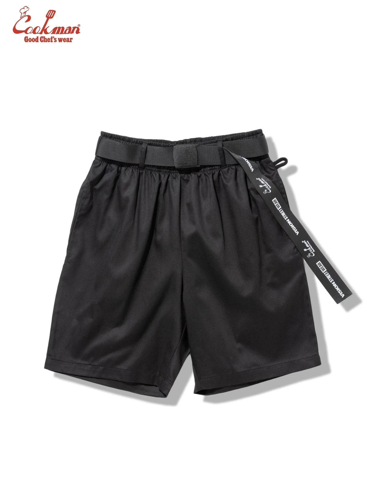 �����եѥ�� Chef Pants Short Black Belt Vision Black