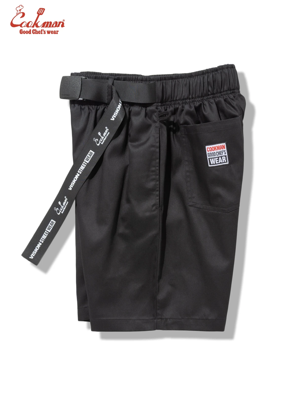 �����եѥ�� Chef Pants Short Black Belt Vision Black