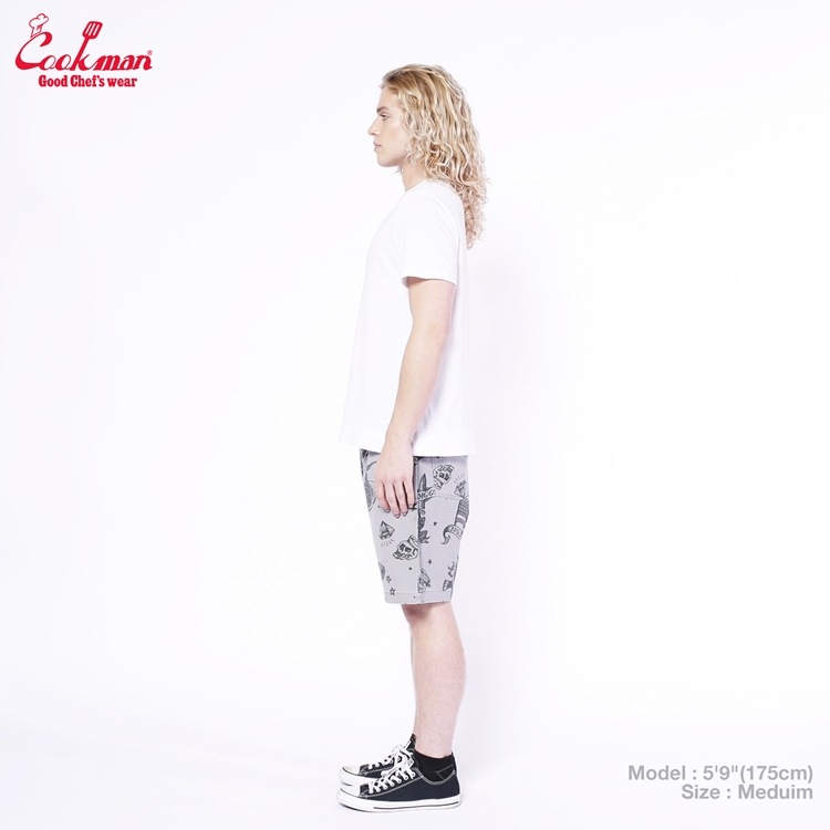 եѥ Chef Pants Short Old Tattoo Gray
