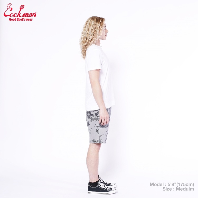 եѥ Chef Pants Short Old Tattoo Gray