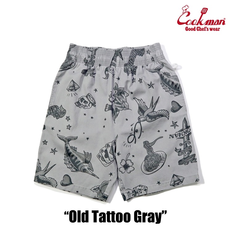 եѥ Chef Pants Short Old Tattoo Gray