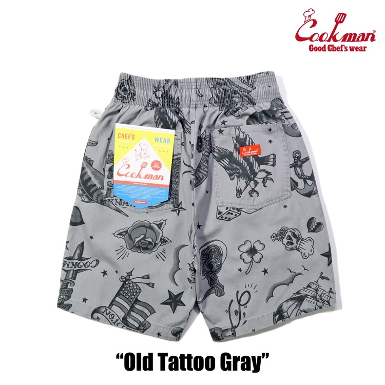 եѥ Chef Pants Short Old Tattoo Gray