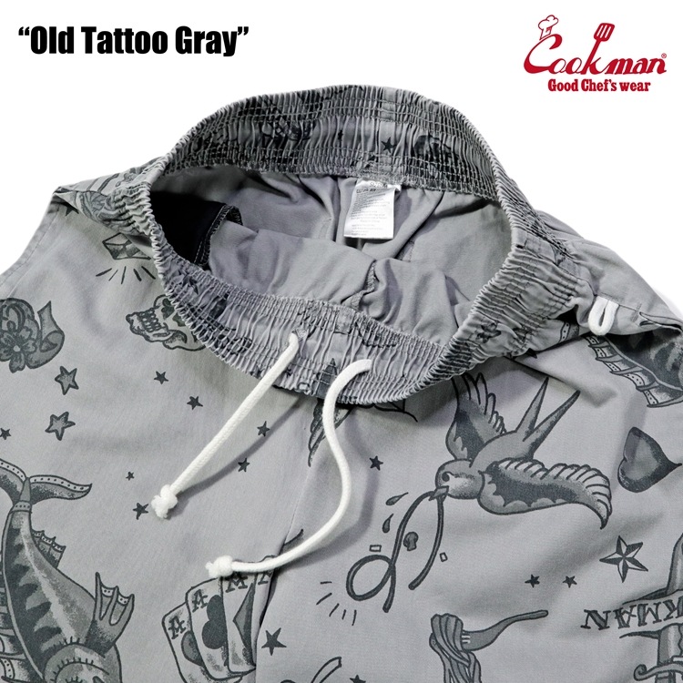 եѥ Chef Pants Short Old Tattoo Gray
