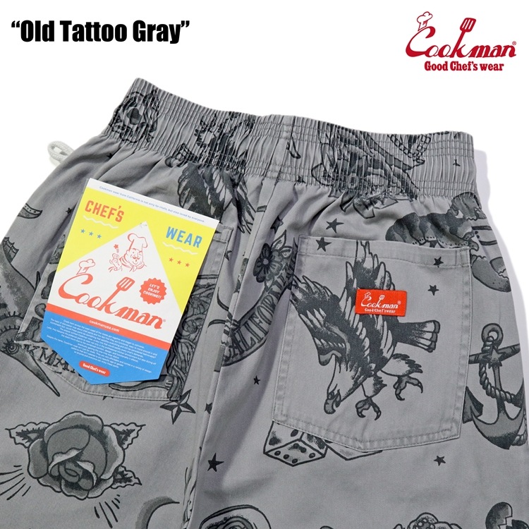եѥ Chef Pants Short Old Tattoo Gray