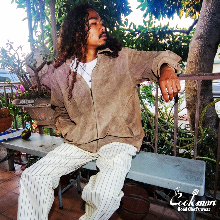 �����եѥ�� Chef Pants Semiwide Herringbone Stripe Cream