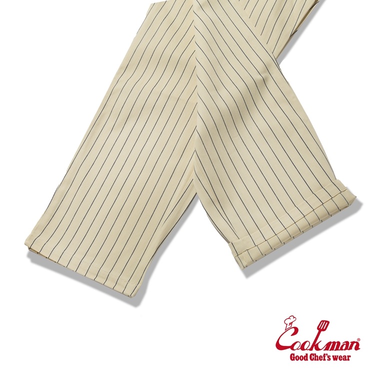 �����եѥ�� Chef Pants Semiwide Herringbone Stripe Cream