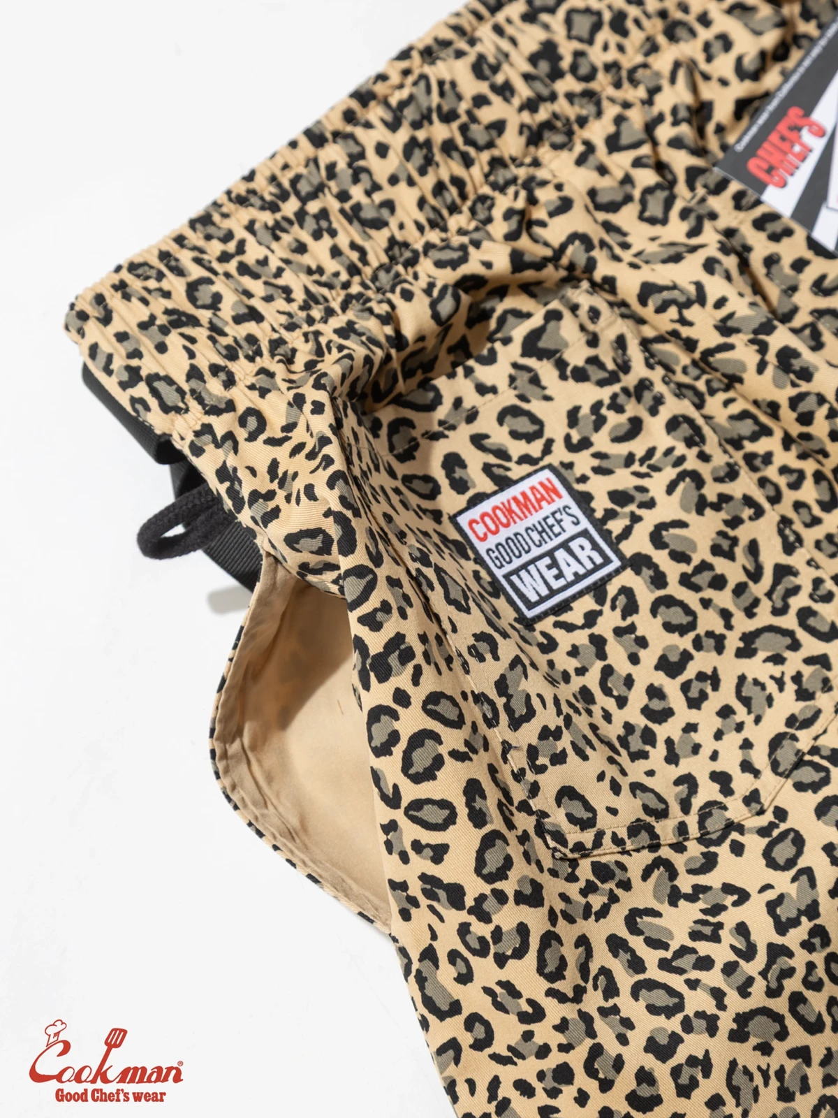�����եѥ�� Chef Pants Short  Black Belt Vision Leopard Beige