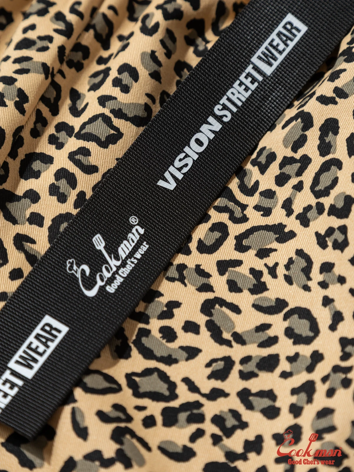 �����եѥ�� Chef Pants Short  Black Belt Vision Leopard Beige
