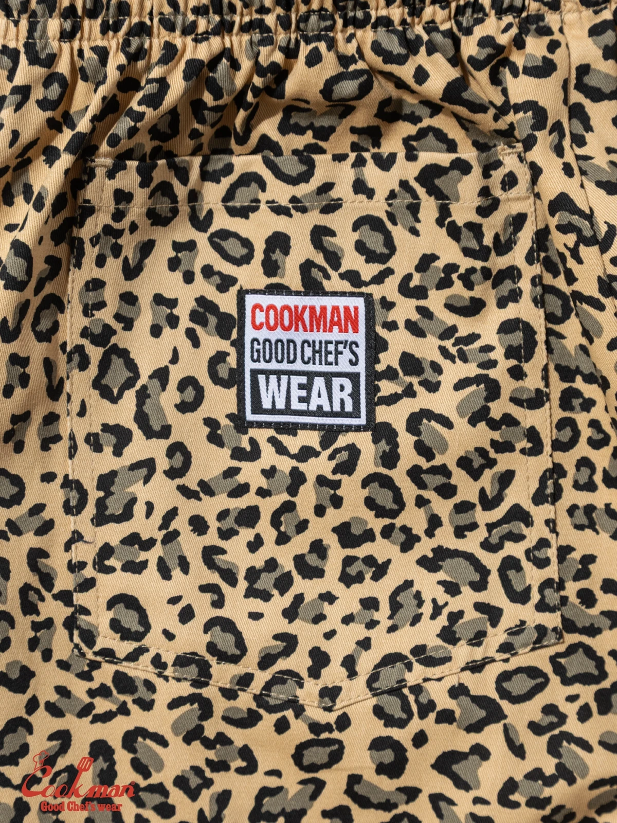 �����եѥ�� Chef Pants Short  Black Belt Vision Leopard Beige