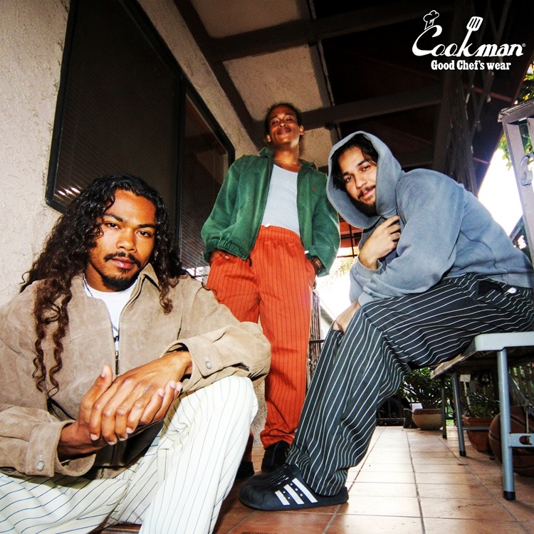 �����եѥ�� Chef Pants Semiwide Herringbone Stripe Charcoal