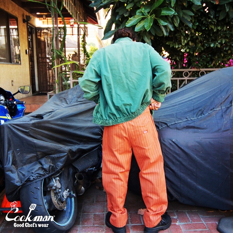 �����եѥ�� Chef Pants Semiwide Herringbone Stripe Brick