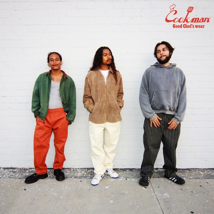 �����եѥ�� Chef Pants Semiwide Herringbone Stripe Brick