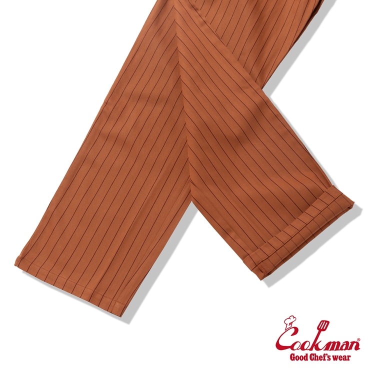 �����եѥ�� Chef Pants Semiwide Herringbone Stripe Brick
