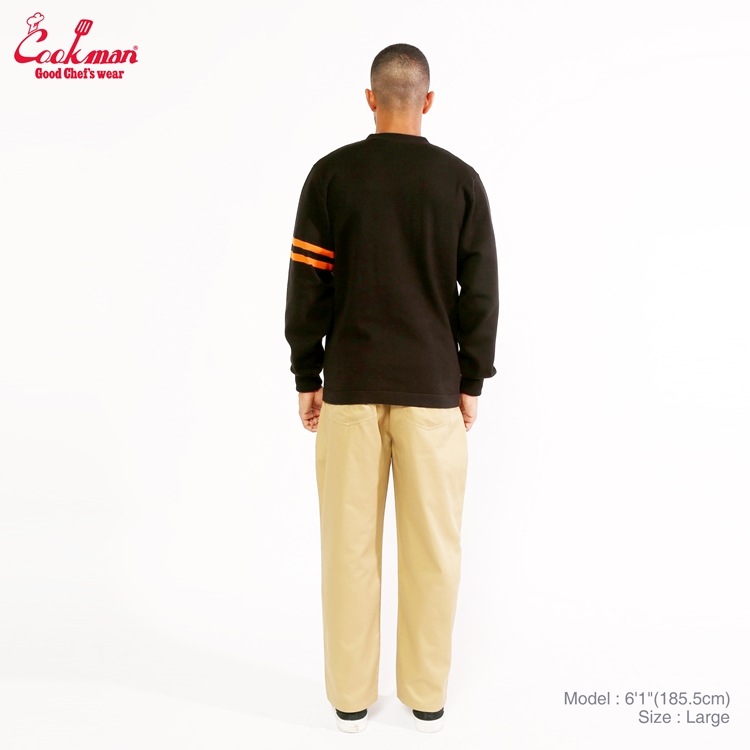 ǥ Knitted Cardigan Letterman Black