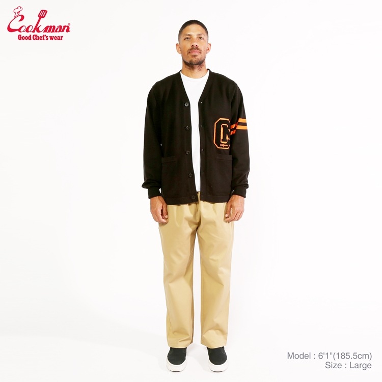 ǥ Knitted Cardigan Letterman Black
