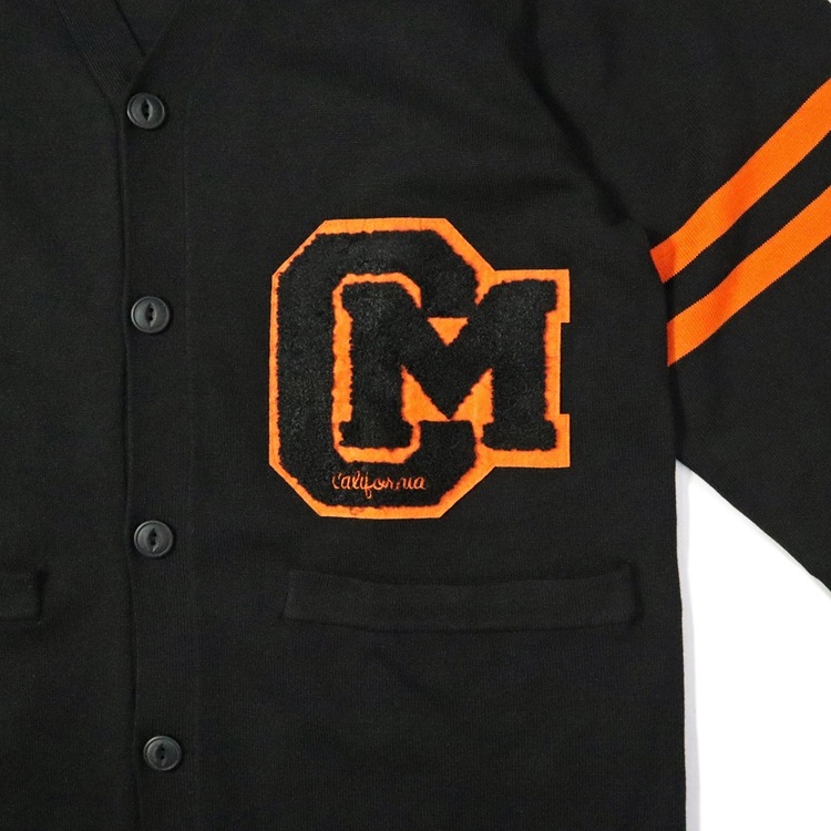 ǥ Knitted Cardigan Letterman Black