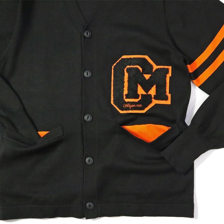 ǥ Knitted Cardigan Letterman Black