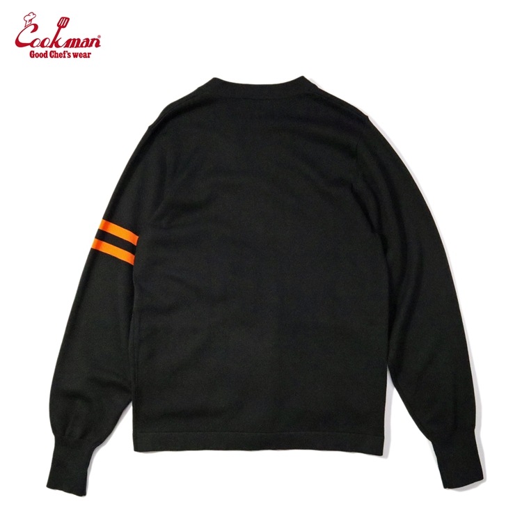ǥ Knitted Cardigan Letterman Black