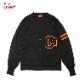 ǥ Knitted Cardigan Letterman Black