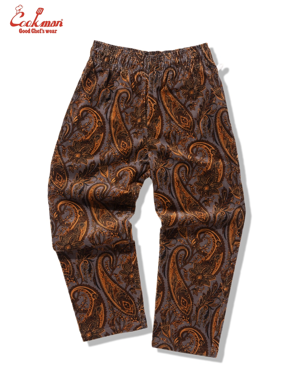 �����եѥ�� Chef Pants Semiwide Corduroy Paisley Brown