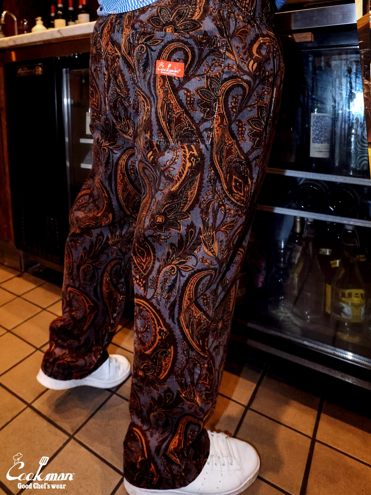 �����եѥ�� Chef Pants Semiwide Corduroy Paisley Brown