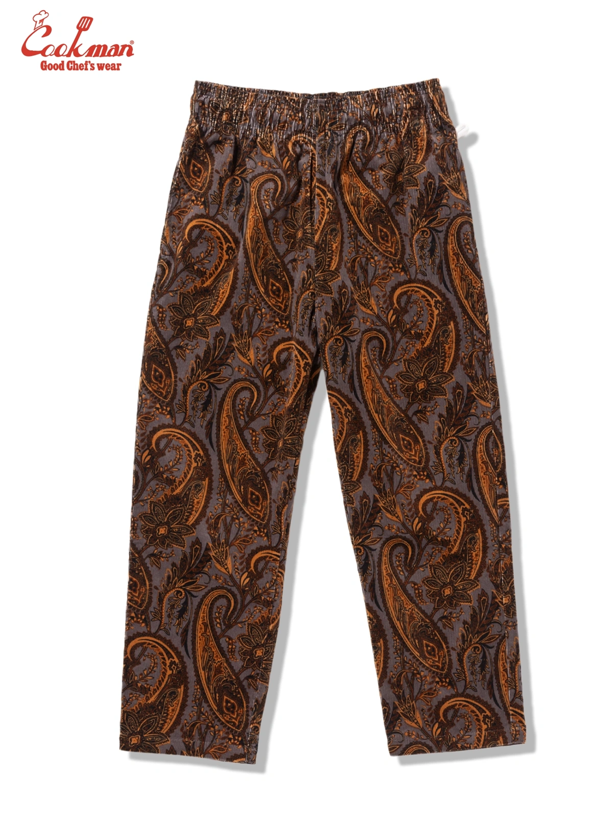 �����եѥ�� Chef Pants Semiwide Corduroy Paisley Brown