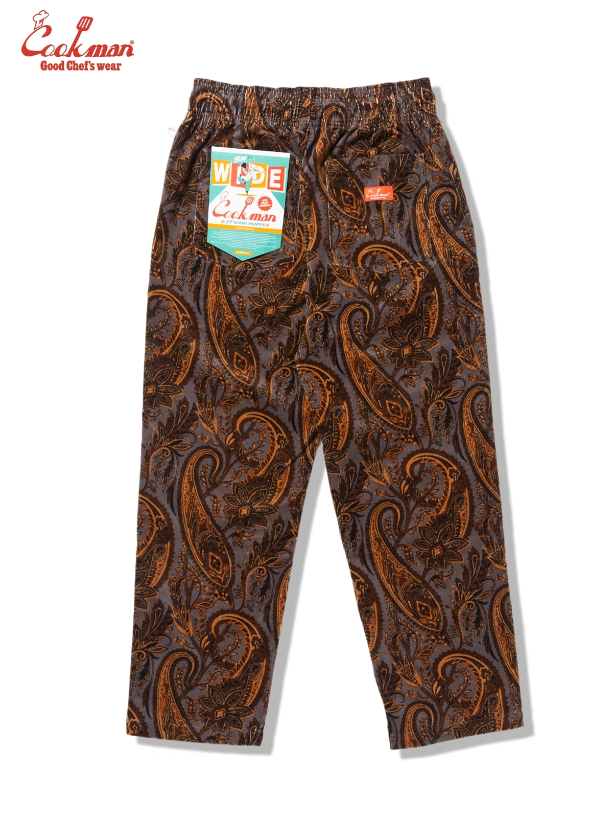 �����եѥ�� Chef Pants Semiwide Corduroy Paisley Brown