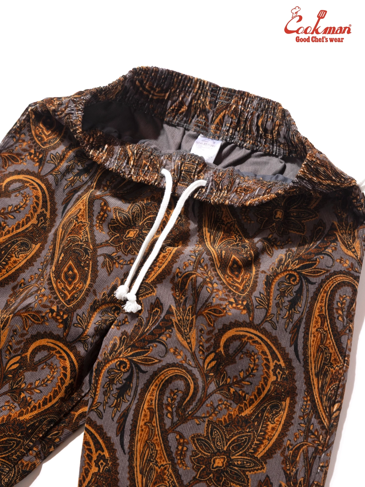 �����եѥ�� Chef Pants Semiwide Corduroy Paisley Brown