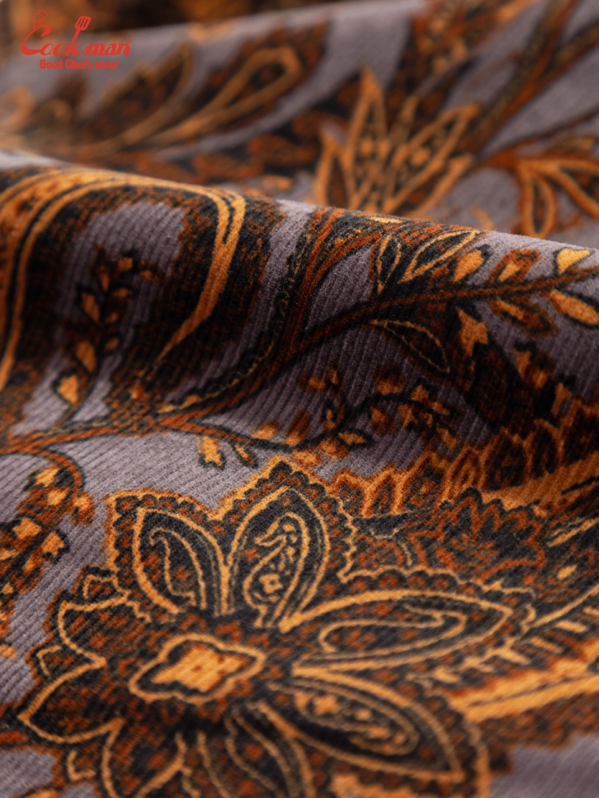�����եѥ�� Chef Pants Semiwide Corduroy Paisley Brown