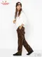 �����եѥ�� Chef Pants Semiwide Corduroy Paisley Brown