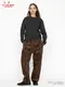 �����եѥ�� Chef Pants Semiwide Corduroy Paisley Brown