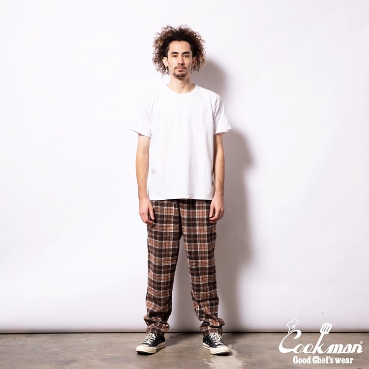 �����եѥ�� Chef Pants Wool Mix Tartan Brown