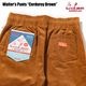 �����������ѥ�� Waiter's Pants Corduroy Brown