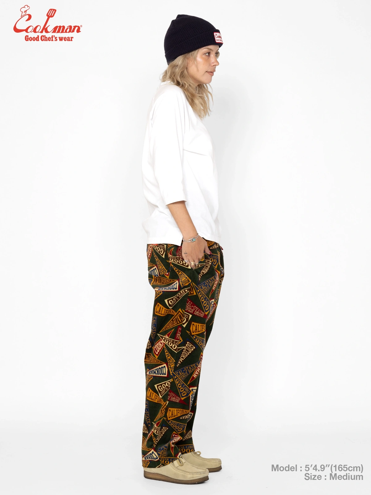 �����եѥ�� Chef Pants Semiwide Corduroy Pennant Green