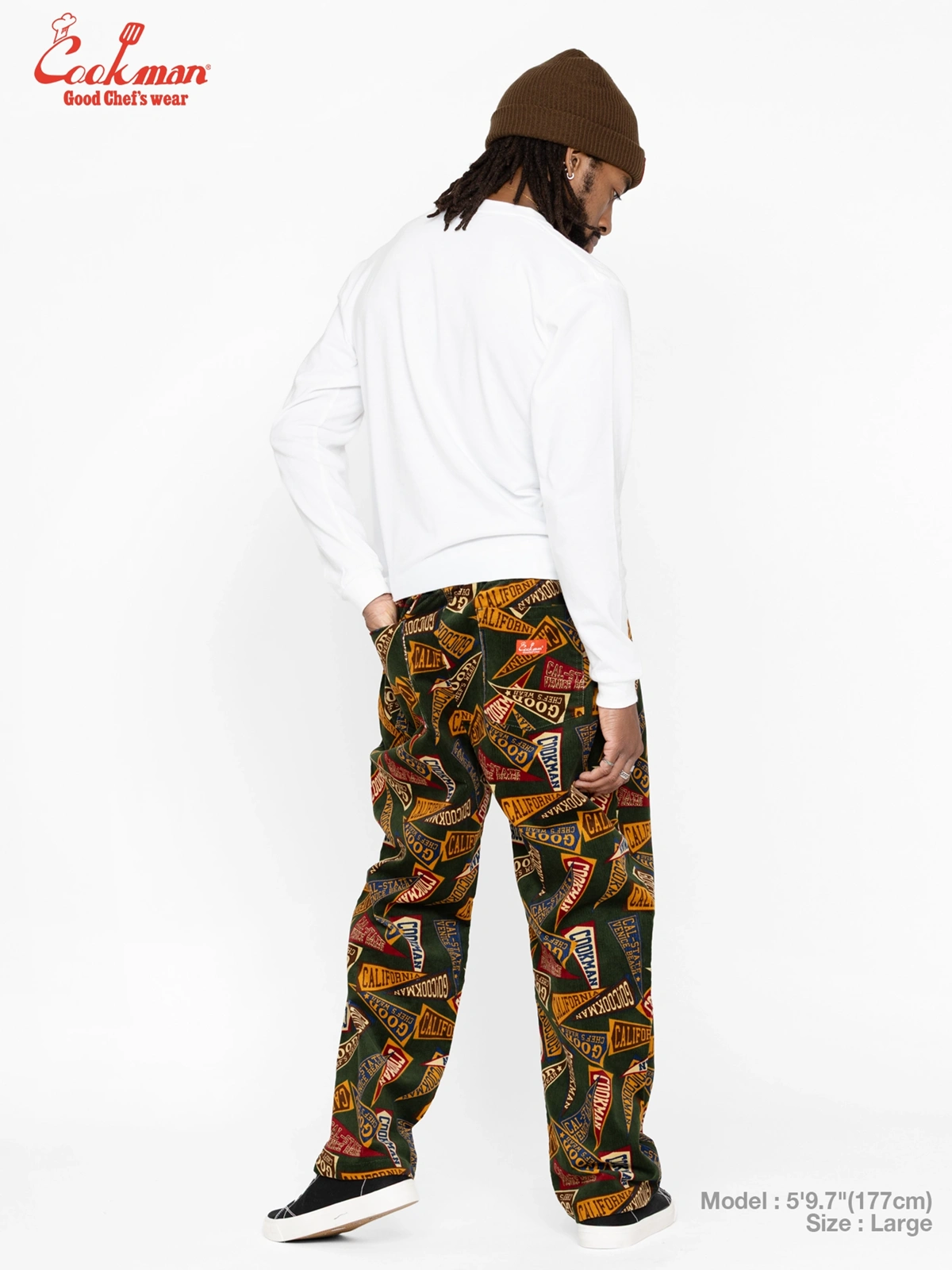 �����եѥ�� Chef Pants Semiwide Corduroy Pennant Green