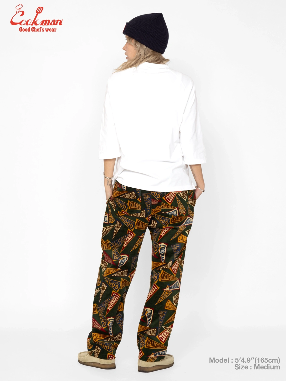 �����եѥ�� Chef Pants Semiwide Corduroy Pennant Green