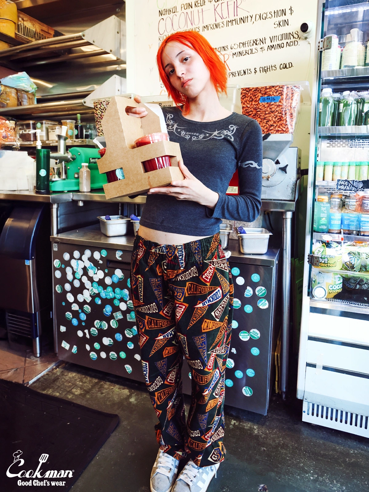 �����եѥ�� Chef Pants Semiwide Corduroy Pennant Green
