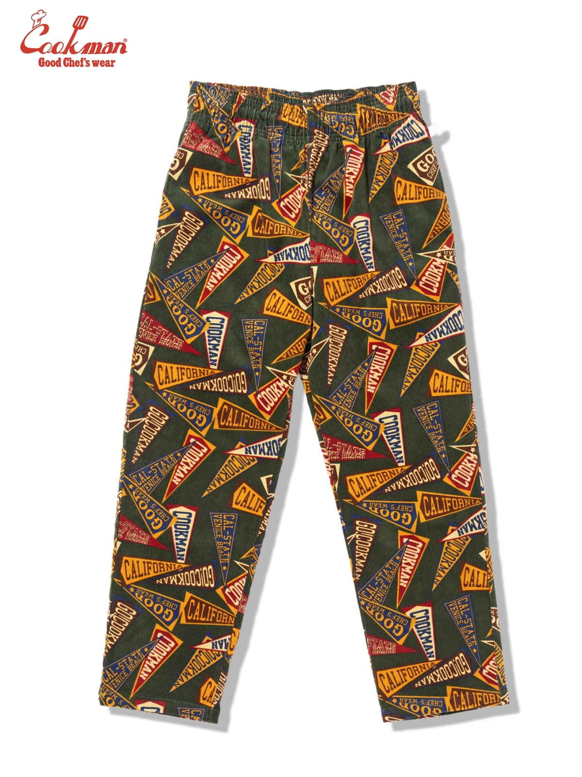 �����եѥ�� Chef Pants Semiwide Corduroy Pennant Green