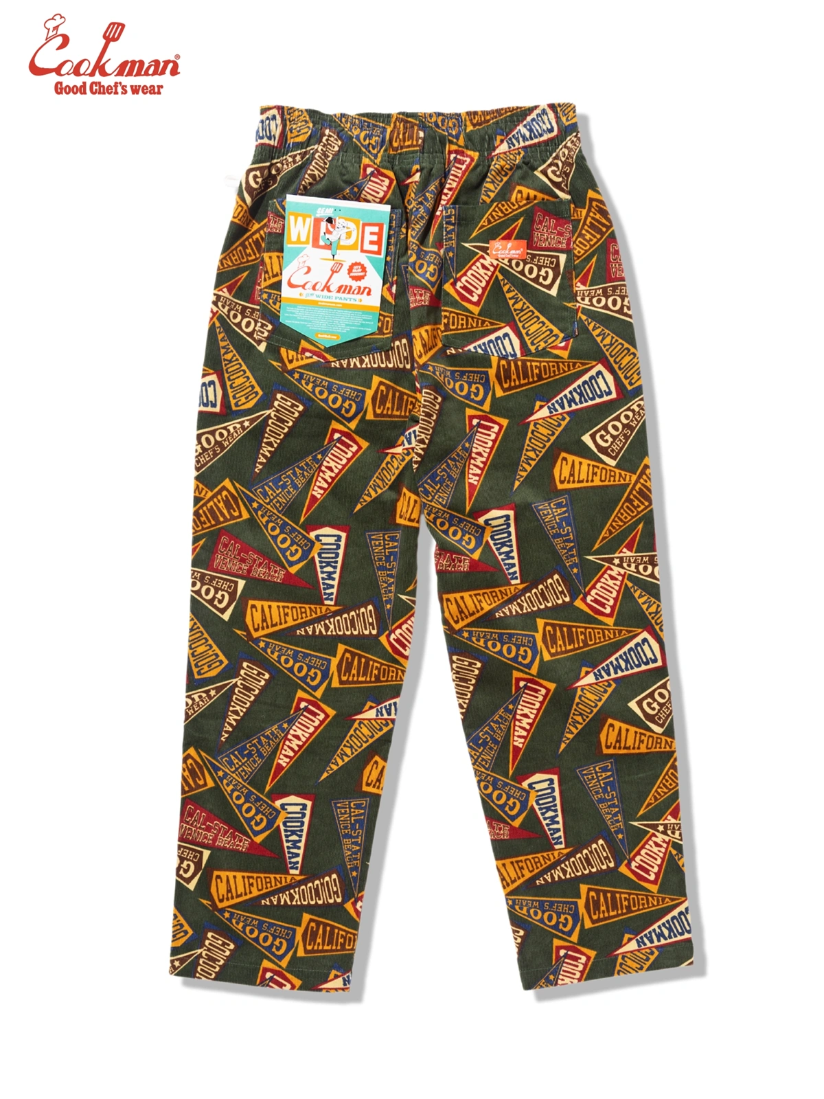 �����եѥ�� Chef Pants Semiwide Corduroy Pennant Green
