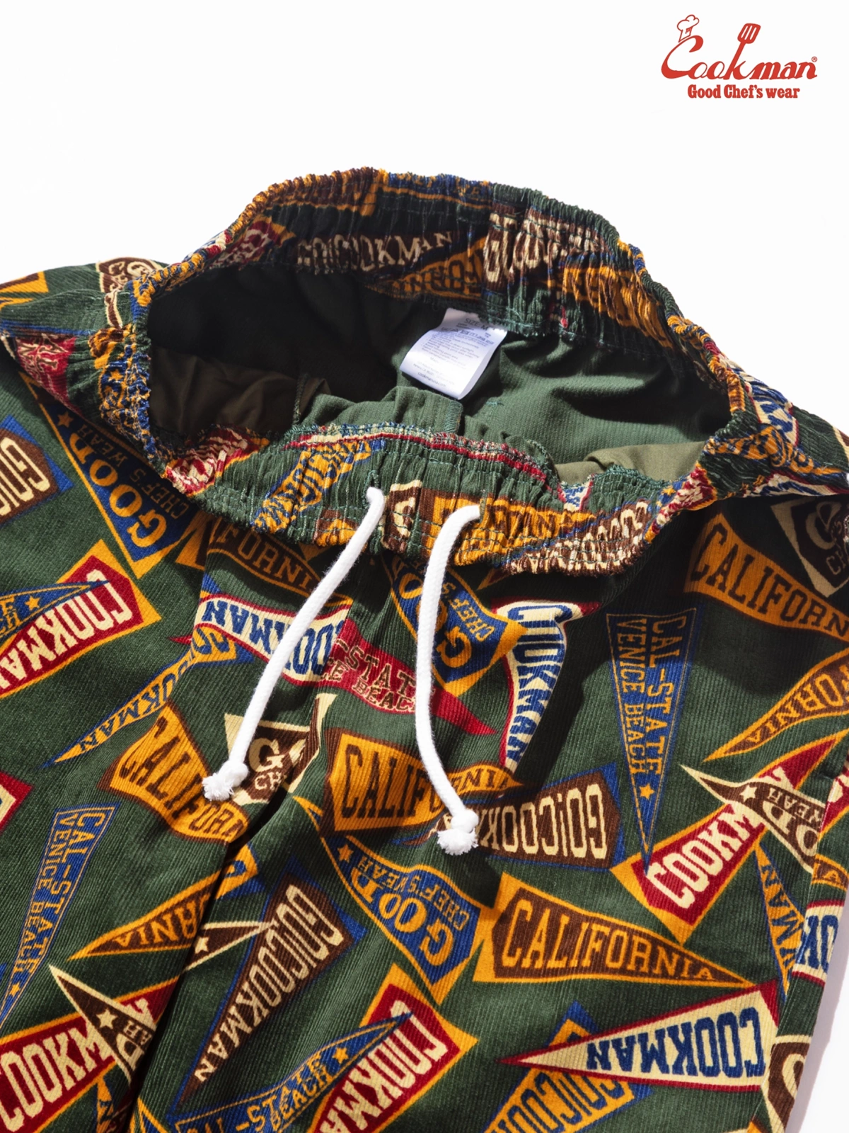 �����եѥ�� Chef Pants Semiwide Corduroy Pennant Green