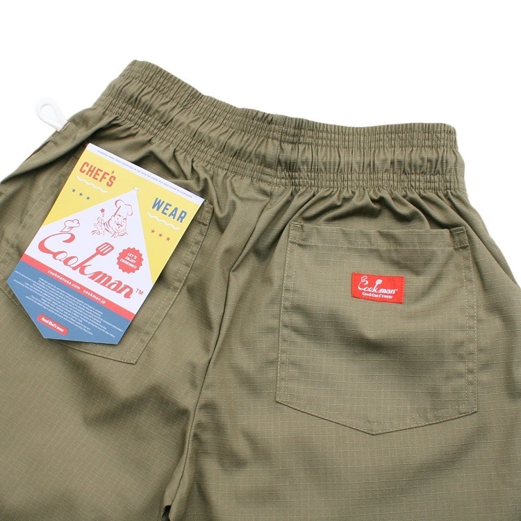 եѥ Chef Pants Short Front Pocket Ripstop Olive