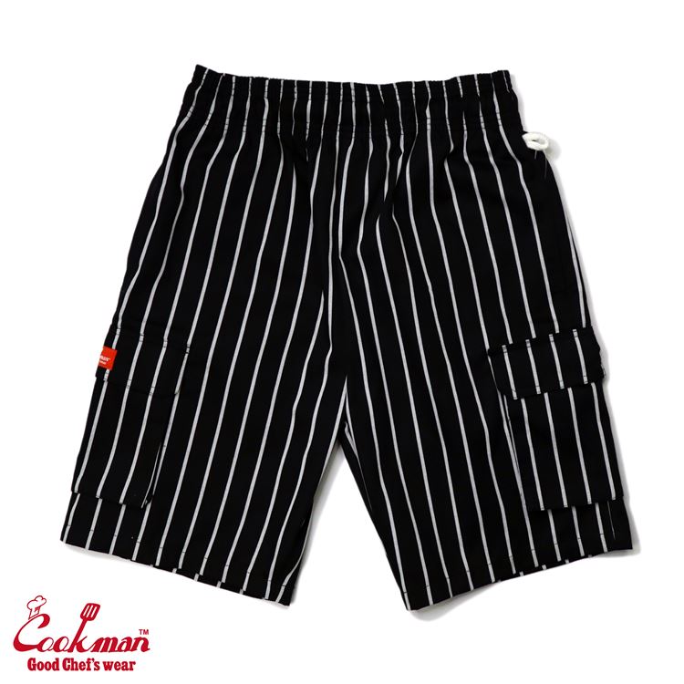 եѥ Chef Pants Short Cargo Stripe Black