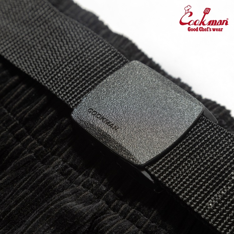 �����եѥ�� Chef Pants SemiwideBlack Belt Corduroy Black