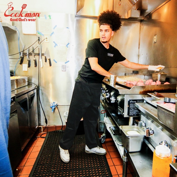 �����եѥ�� Chef Pants SemiwideBlack Belt Corduroy Black