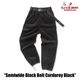 �����եѥ�� Chef Pants SemiwideBlack Belt Corduroy Black