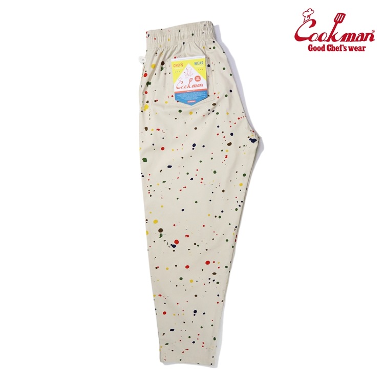 �����եѥ�� Chef Pants Sauce Splash Beige Plus size