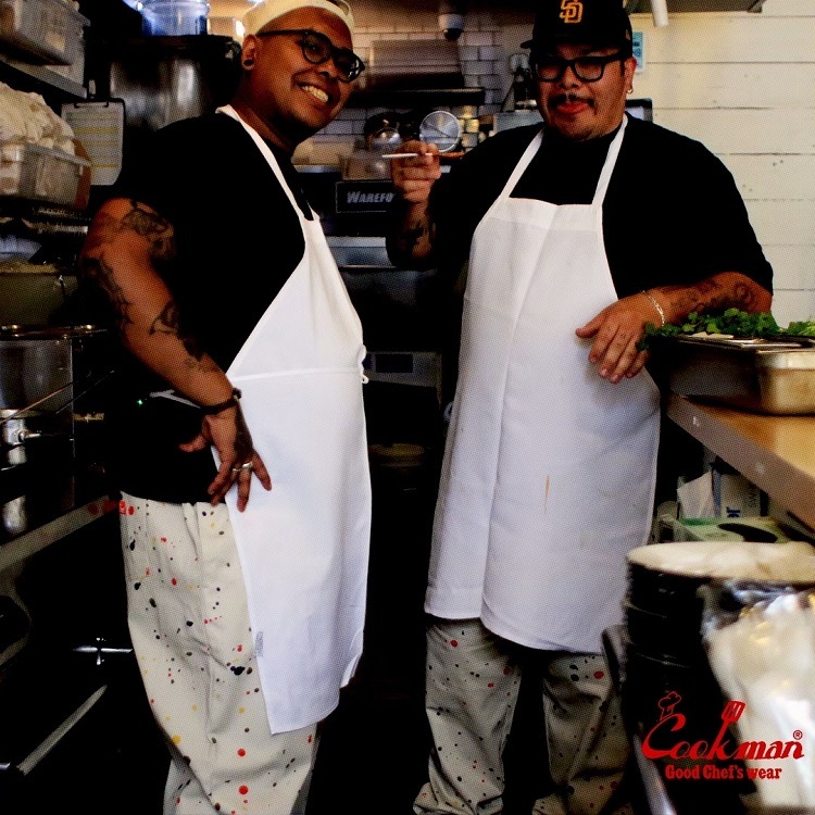 �����եѥ�� Chef Pants Sauce Splash Beige Plus size