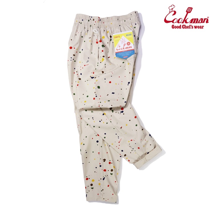 �����եѥ�� Chef Pants Sauce Splash Beige Plus size