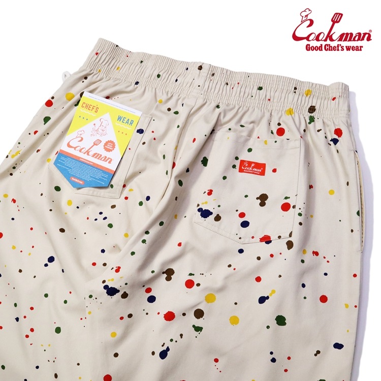 �����եѥ�� Chef Pants Sauce Splash Beige Plus size